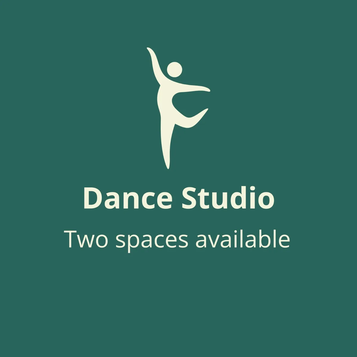 Dance Studio — two spaces available.